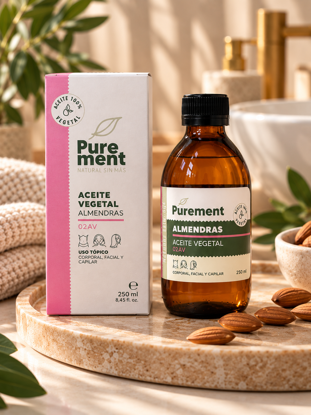 Aceite Vegetal · Almendras ECO · 250 ml