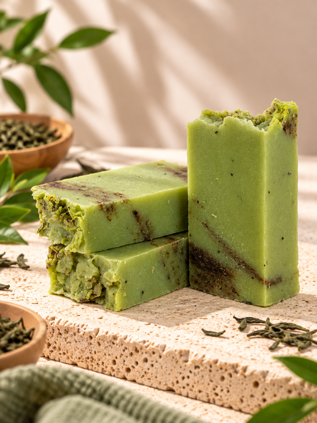 Jabón de Árbol de Té & Té Verde · Emoliente & Antioxidante