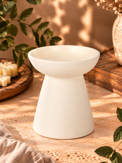 Queimador de cerámica · Pedestal · Branco