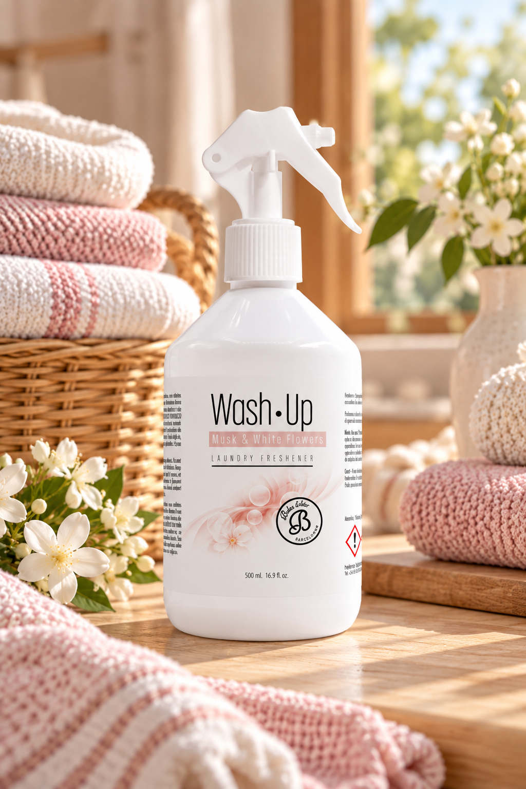 Spray Téxtil · Wash Up Almizcle e Flores Brancas