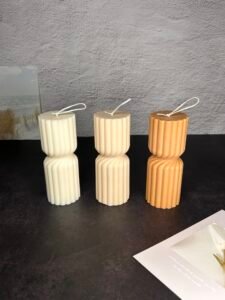 Vela Decorativa Columna - PQ, BEIGE