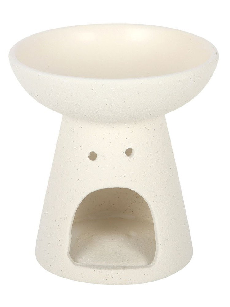 Quemador Cerámica Pedestal Blanco