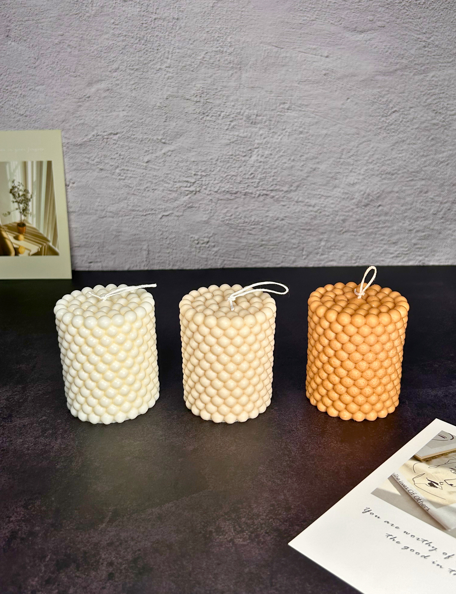 Vela Decorativa Burbujas - BLANCO