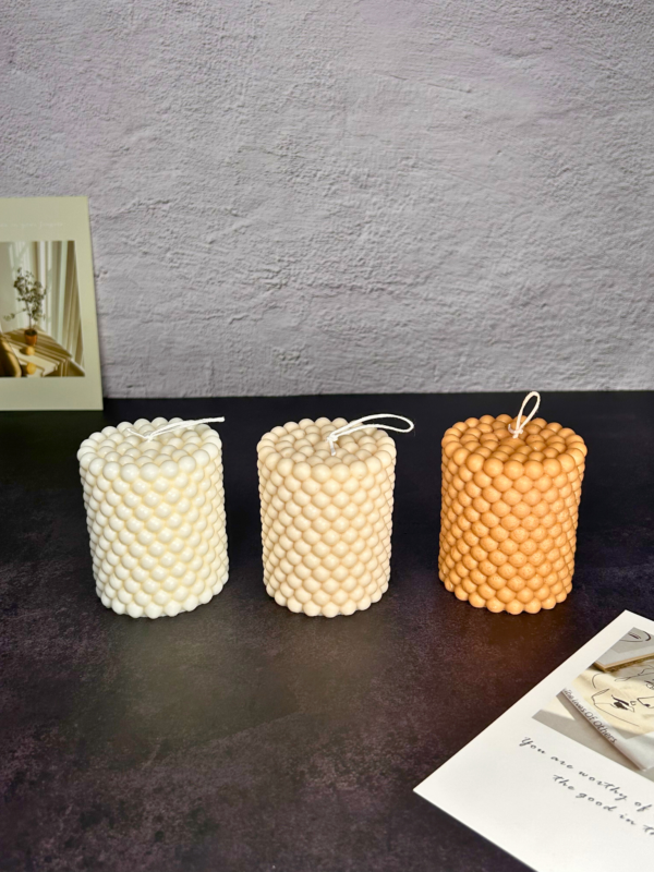 Vela Decorativa Burbujas - BLANCO