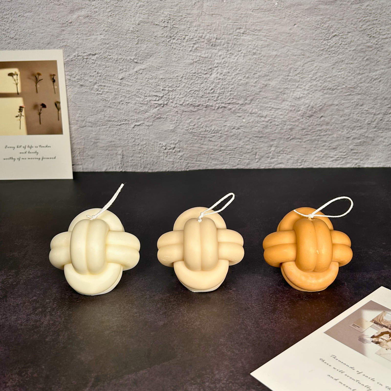 Vela Decorativa Nudo - BEIGE